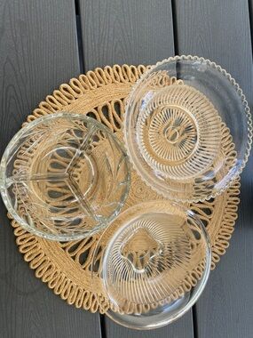 A beautiful trio of antique serving wear or whatever you wish to fill it with